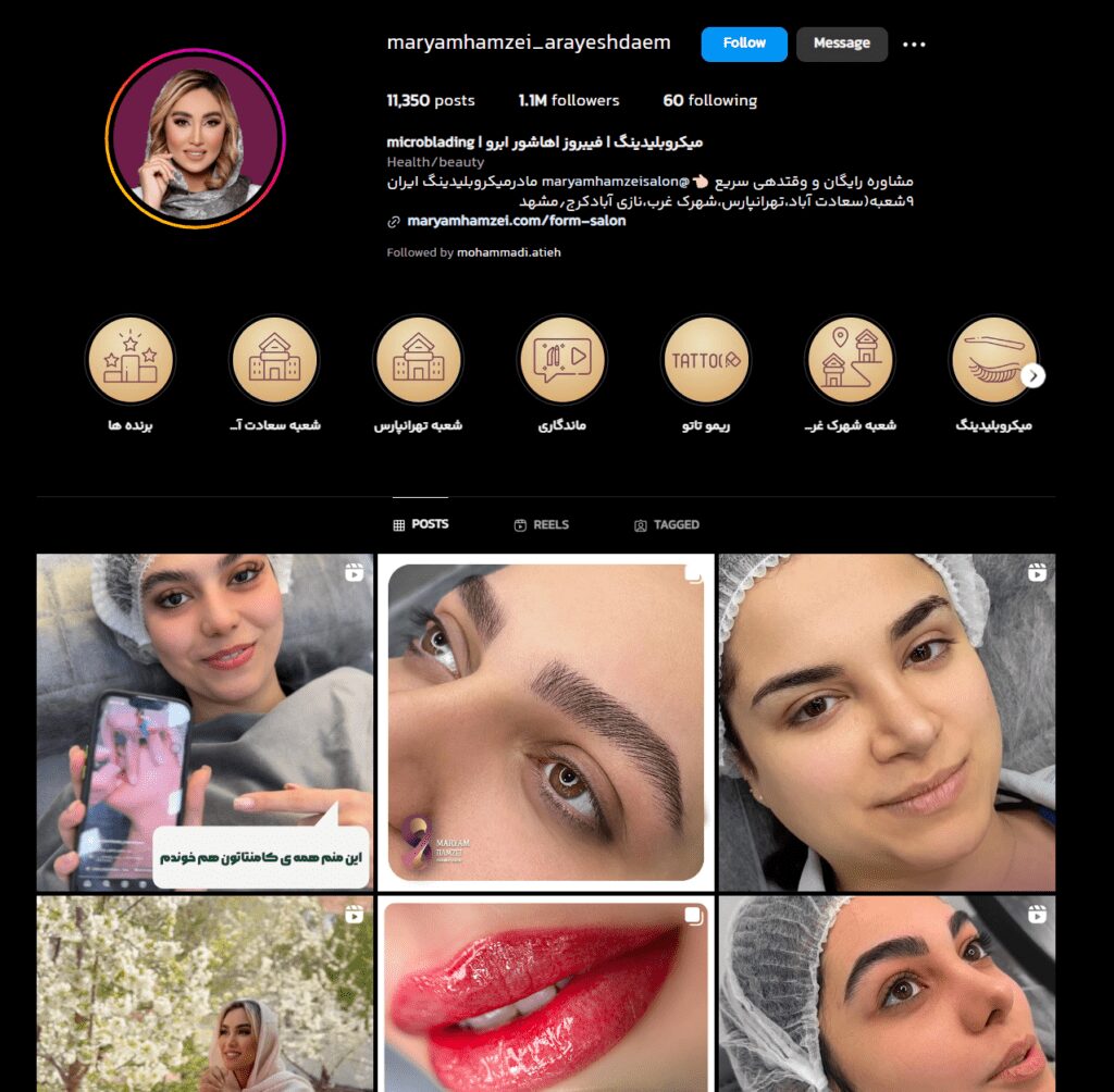 سالن میکروبلیدینگ مریم حمزه ای