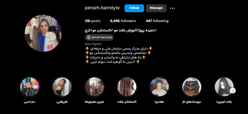 اکستنشن مو حمیده پروژ