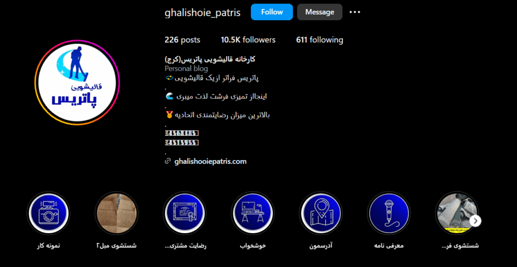 کارخانه قالیشویی پاتریس(کرج)