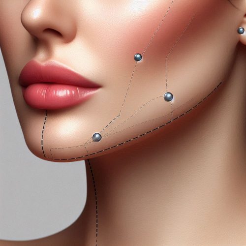 realistic image of Jawline Fillers for women